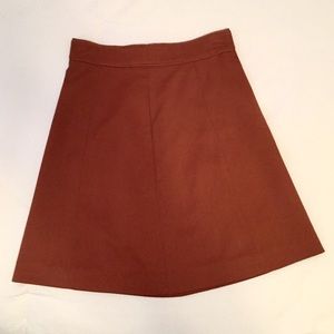 Burnt orange midi skirt